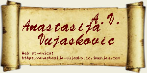 Anastasija Vujašković vizit kartica